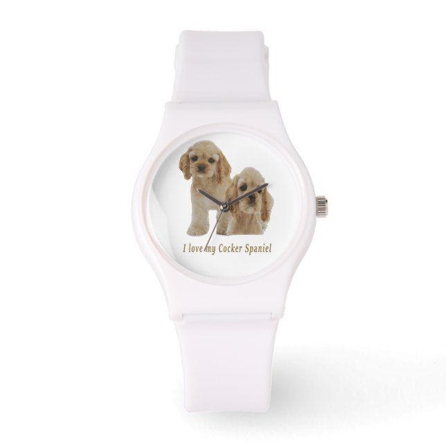 Reloj De Pulsera Cachorros de espeleología de Cocker (Anverso)