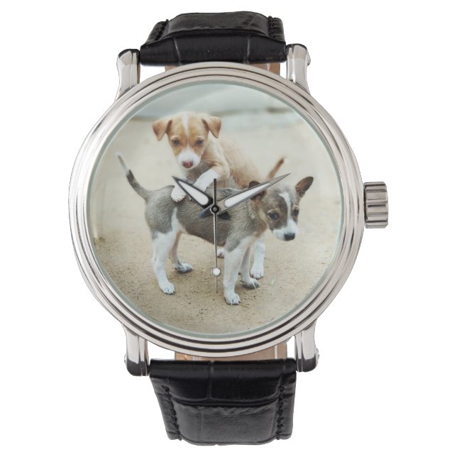 Reloj De Pulsera Cachorros en la playa (Anverso)
