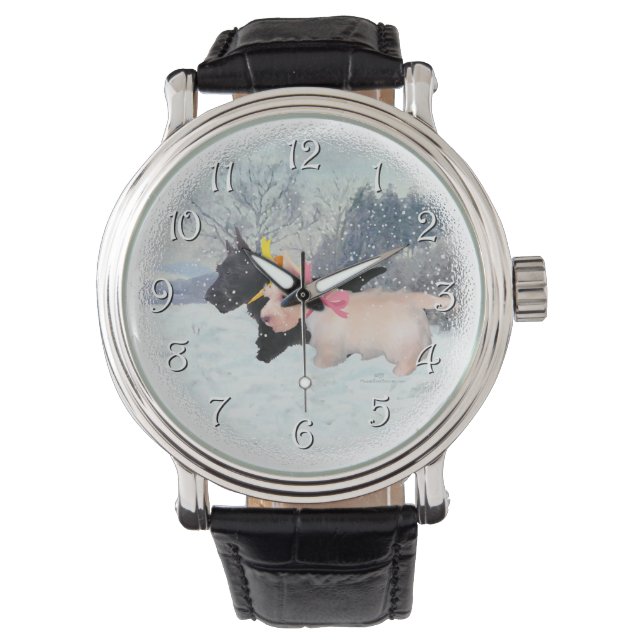 Reloj De Pulsera Cachorros Scottie (Anverso)