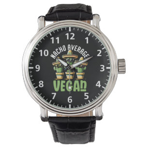 Reloj De Pulsera Cactus divertidos Sombrero Nacho Promedio Vegan