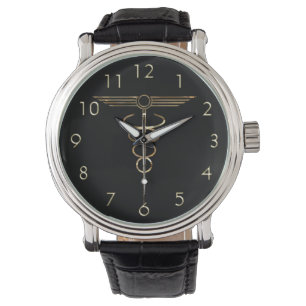 Reloj De Pulsera Caduceo del art déco