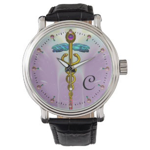 Reloj De Pulsera CADUCEUS DE ORO CON KNOTS CELTICOS MONOGRAM Lilac