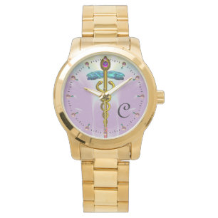 Reloj De Pulsera CADUCEUS DE ORO CON KNOTS CELTICOS MONOGRAM Lilac