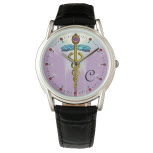 Reloj De Pulsera CADUCEUS DE ORO CON KNOTS CELTICOS MONOGRAM Lilac