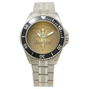 Reloj De Pulsera Caduceus de oro (PharmD)