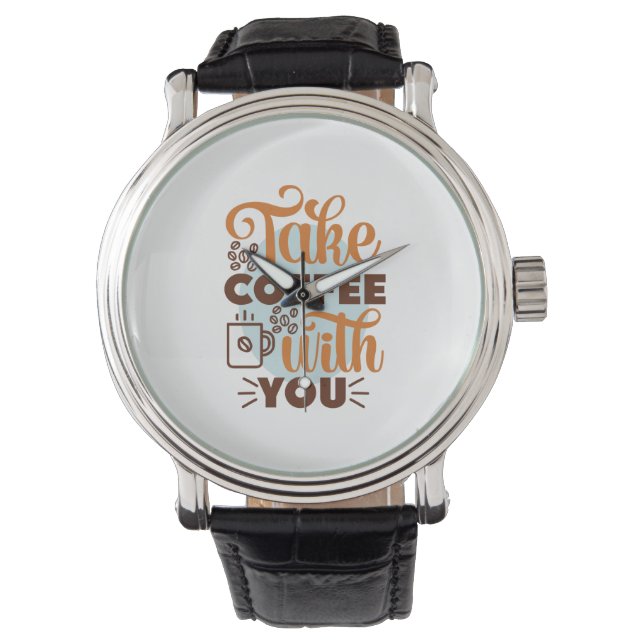 Reloj De Pulsera Café Art Toma Café Contigo (Anverso)