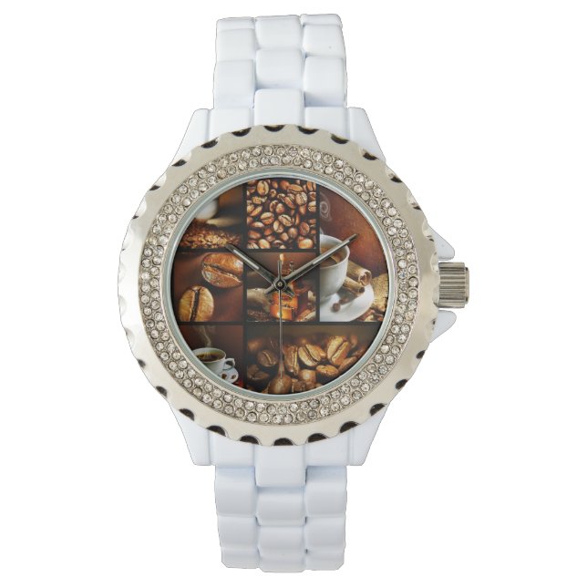 Reloj De Pulsera Café Collage 2 (Anverso)