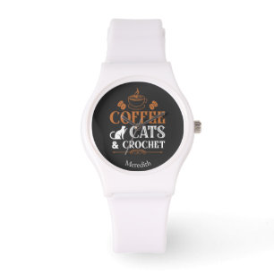 Reloj De Pulsera Café y crochet eWatch