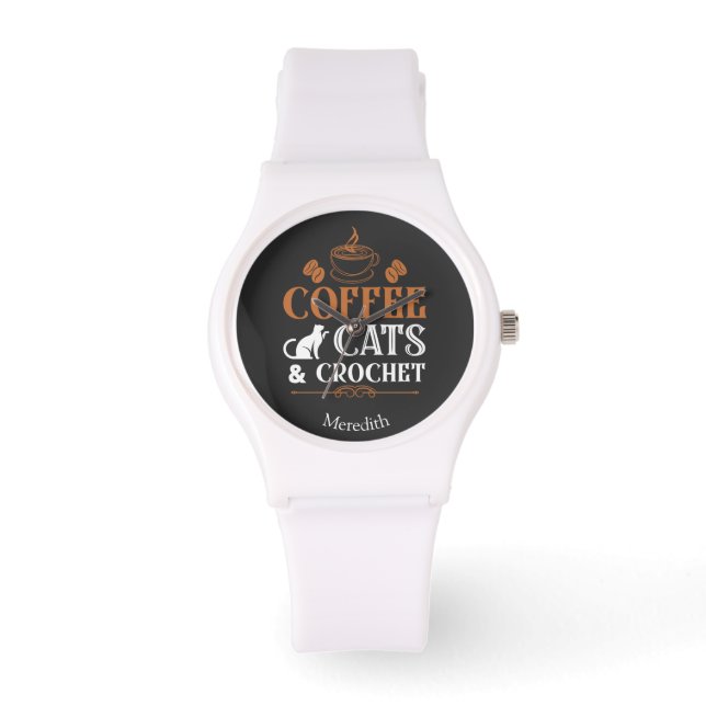 Reloj De Pulsera Café y crochet eWatch (Anverso)