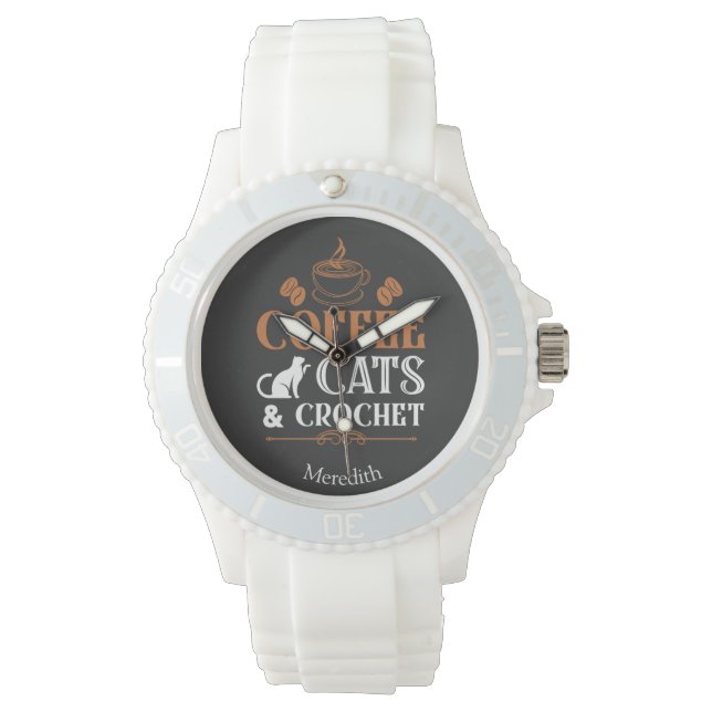 Reloj De Pulsera Café y crochet eWatch (Anverso)
