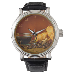 Reloj De Pulsera Café y croissant