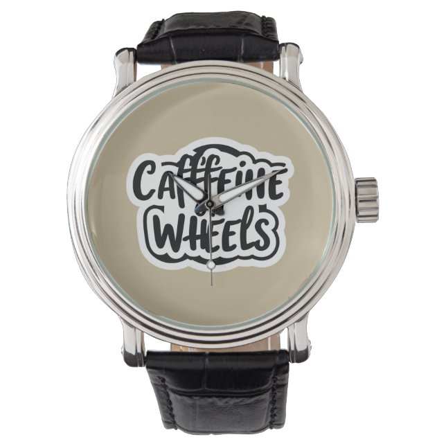 Reloj De Pulsera cafeína sobre ruedas (Anverso)