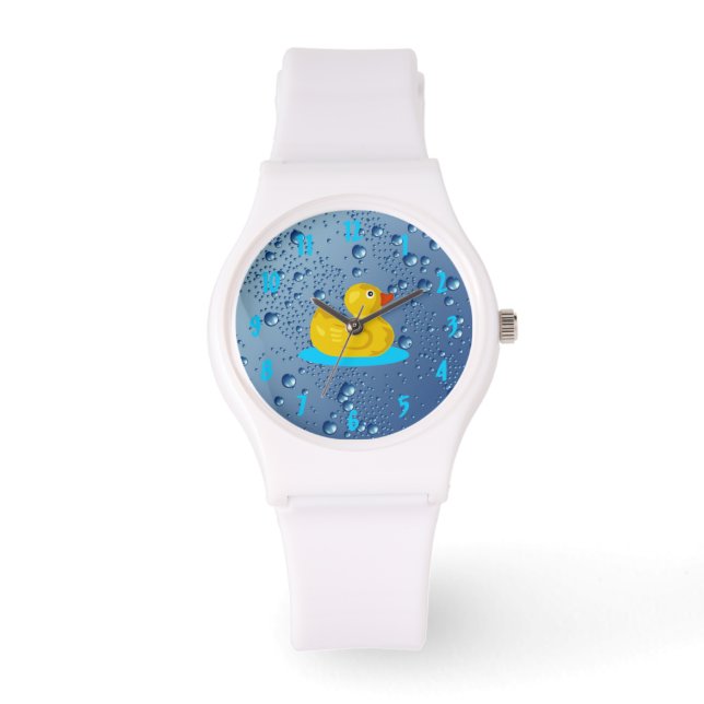 Reloj De Pulsera Caída de la Lucky Ducky Rain (Anverso)