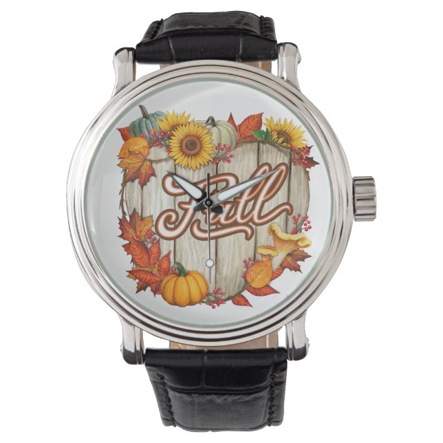 Reloj De Pulsera Caída Día de Acción de Gracias otoño cosecha Calab (Anverso)