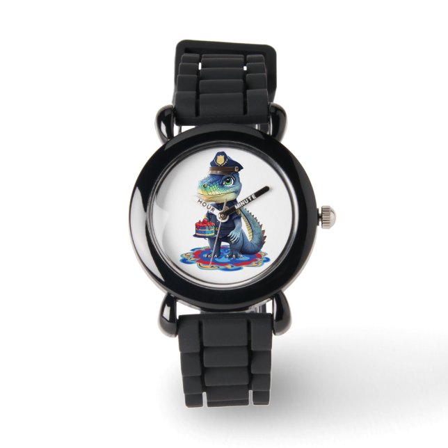 Reloj De Pulsera Caimán de Patrulla de Cumpleaños (Anverso)
