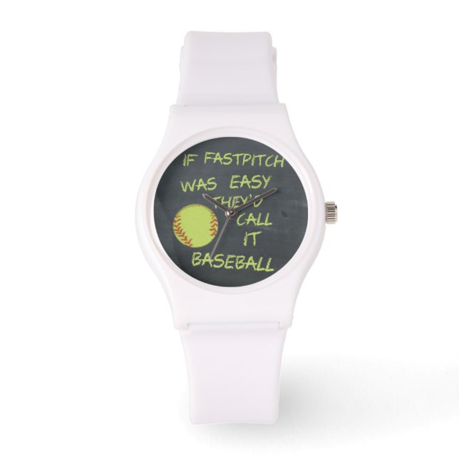 Reloj De Pulsera Cajón De Palabras Si Fastpitch Es Fácil (Anverso)