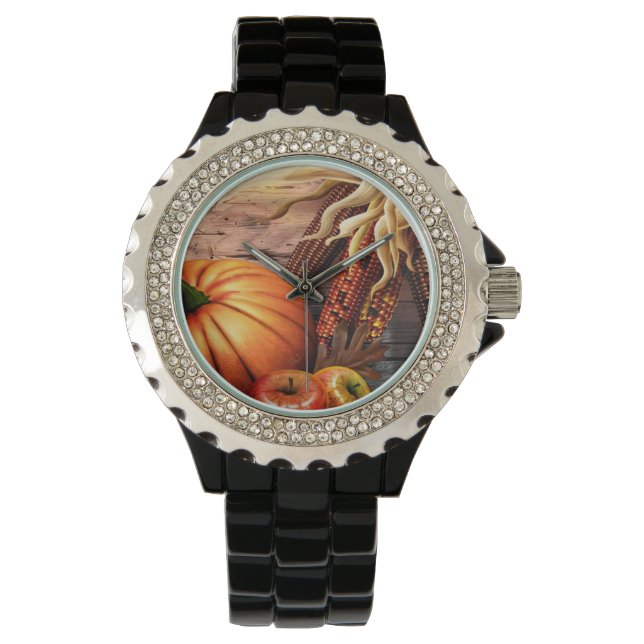 Reloj De Pulsera calabaza de agradecimiento (Anverso)