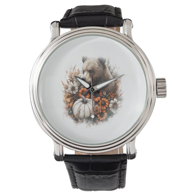 Reloj De Pulsera Calabaza de campo de la camiseta del oso (Anverso)