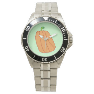 Reloj De Pulsera Calabaza de dibujos animados vista