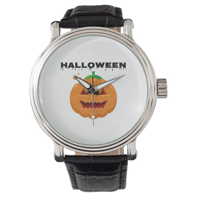 Reloj De Pulsera calabaza de halloween (Anverso)