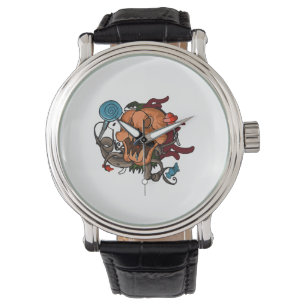 Reloj De Pulsera Calabaza de Halloween