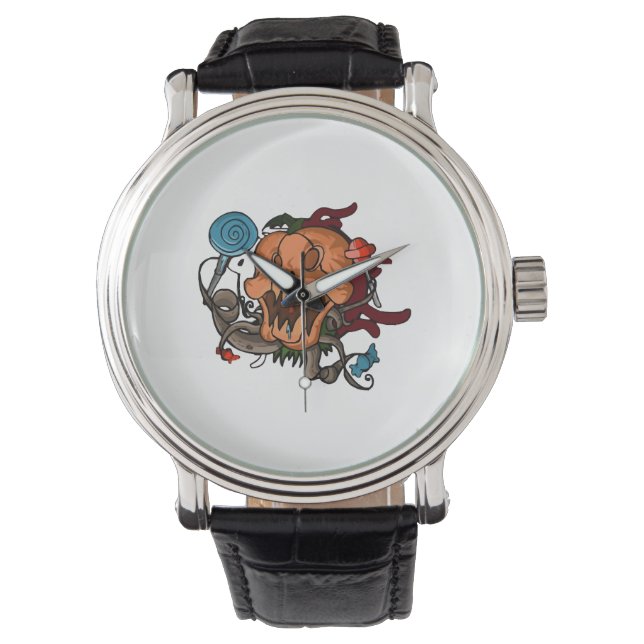 Reloj De Pulsera Calabaza de Halloween (Anverso)