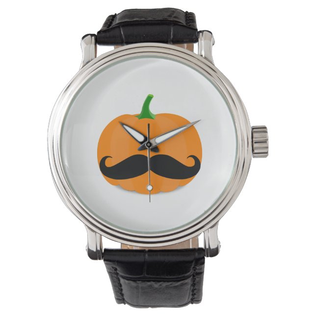 Reloj De Pulsera calabaza de halloween con barba (Anverso)