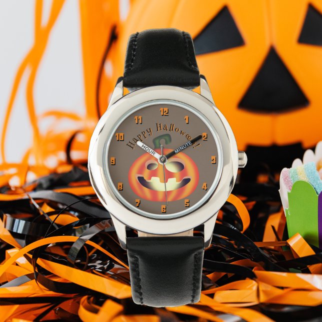 Reloj De Pulsera Calabaza de Halloween con truco o truco (Subido por el creador)