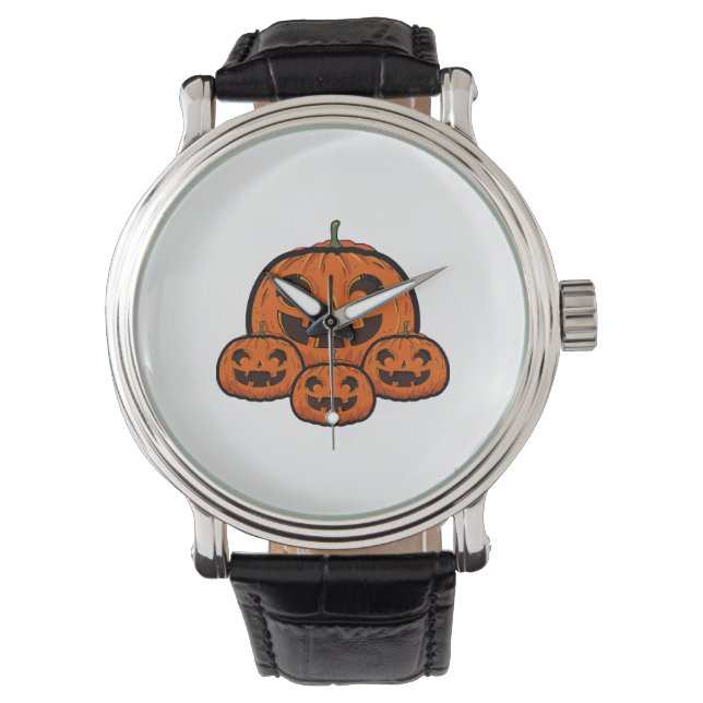 Reloj De Pulsera Calabaza divertida de Halloween, Halloween fantasm (Anverso)