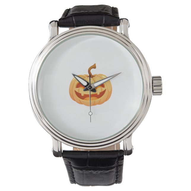 Reloj De Pulsera Calabaza linda Jack O Lantern Turtle Sea Halloween (Anverso)