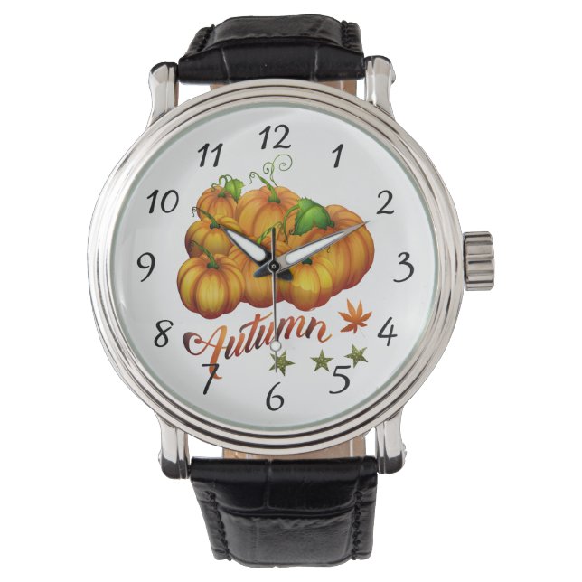 Reloj De Pulsera Calabazas otoñales (Anverso)