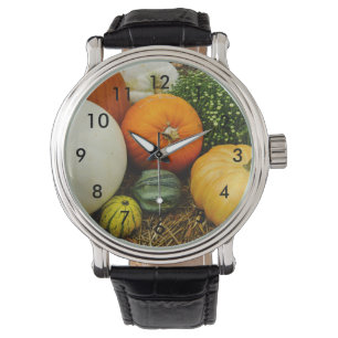 Reloj De Pulsera Calabazas Y Gris
