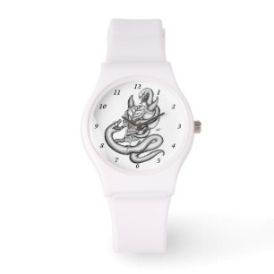 Reloj De Pulsera Calavera - Cabeza malvada con serpiente