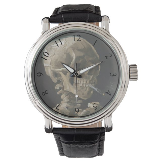 Reloj De Pulsera Calavera con arte Vicente van Gogh (Anverso)