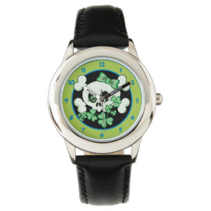 Reloj De Pulsera Calavera cutánea con rocas de champú