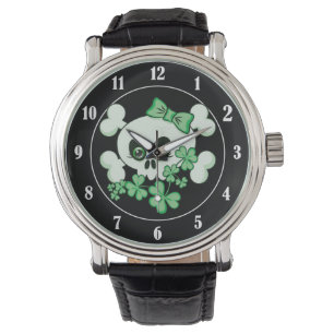 Reloj De Pulsera Calavera cutánea con rocas de champú