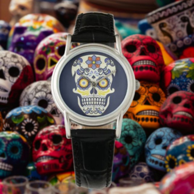 Reloj De Pulsera Calavera de Azúcar Azul (Subido por el creador)