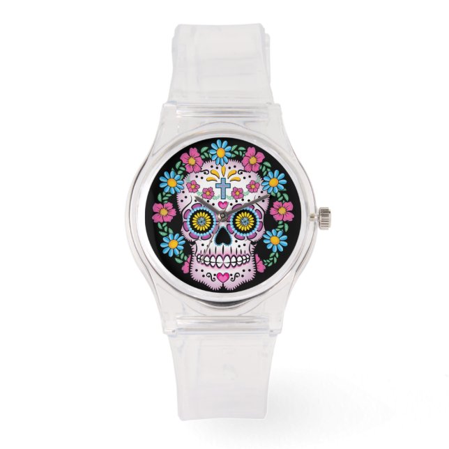 Reloj De Pulsera Calavera de azúcar de los muertos (Anverso)