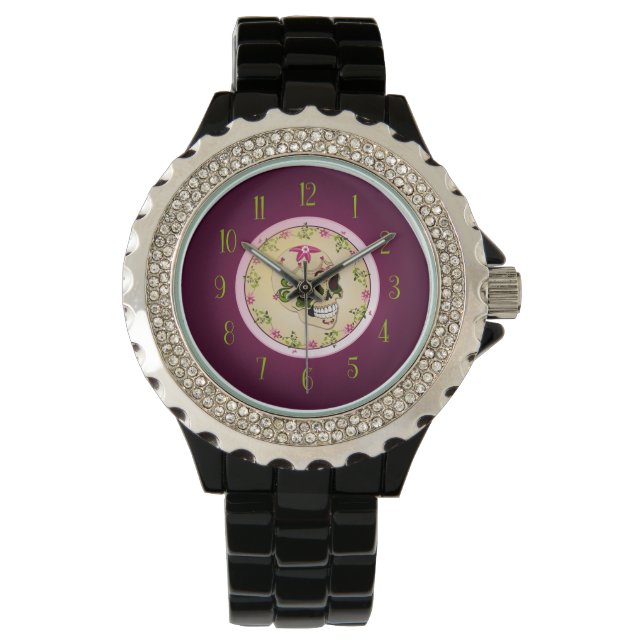 Reloj De Pulsera Calavera de azúcar [Día de Muertos] (Anverso)