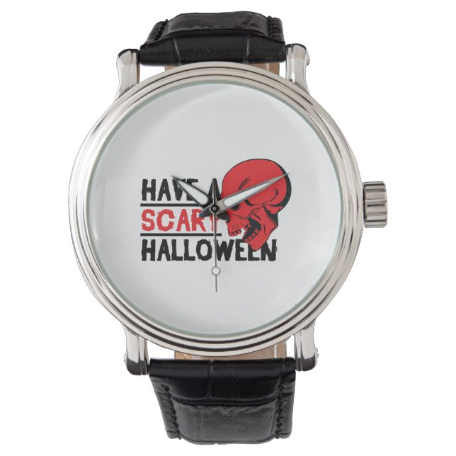Reloj De Pulsera Calavera de Halloween - Que tengas miedo en Hallow (Anverso)