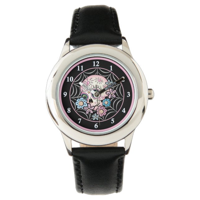 Reloj De Pulsera Calavera dulce de azúcar (Anverso)