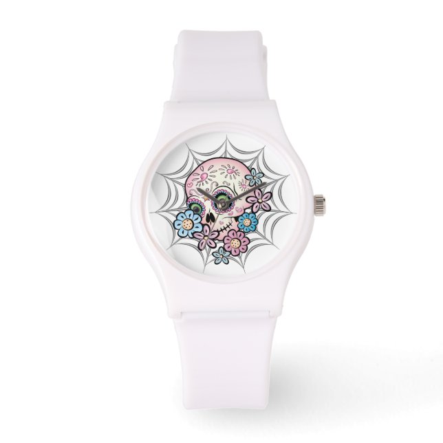 Reloj De Pulsera Calavera dulce de azúcar (Anverso)