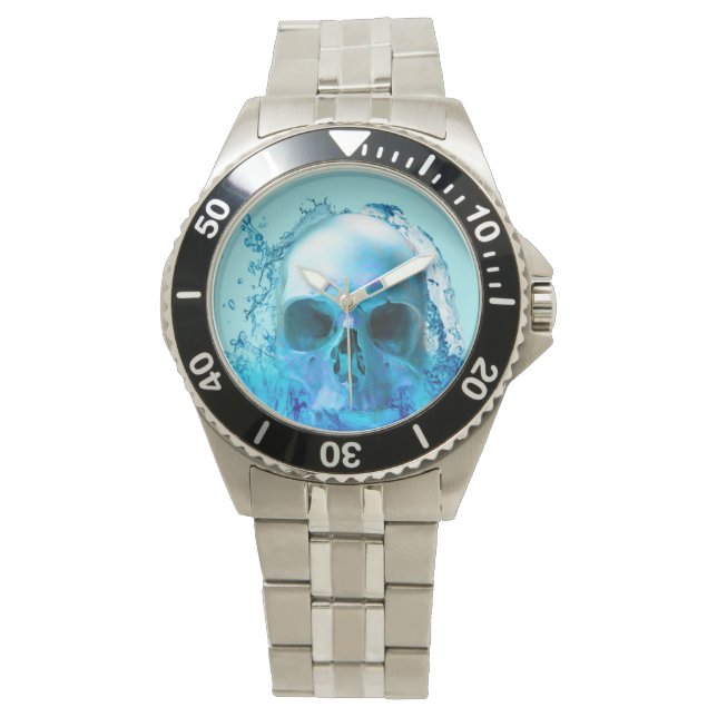 Reloj De Pulsera Calavera en el agua (Anverso)