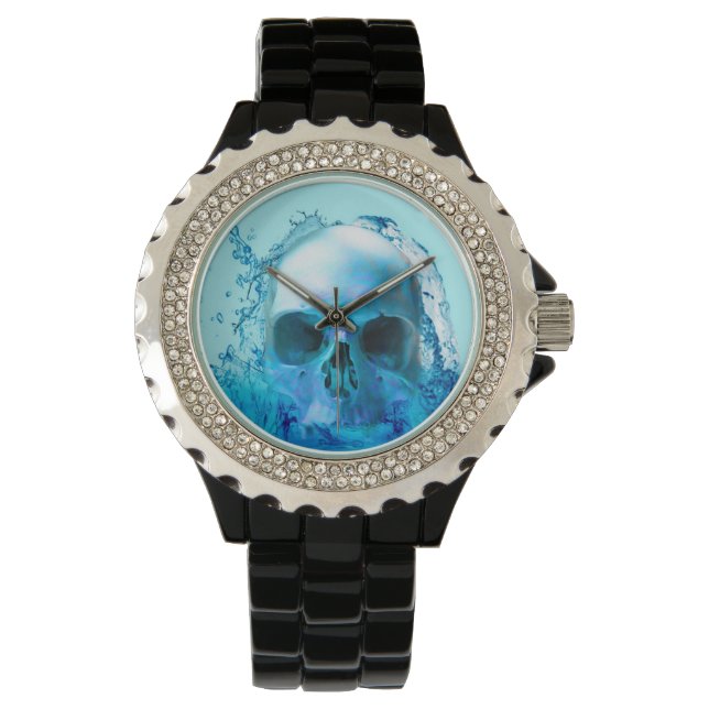 Reloj De Pulsera Calavera en el agua (Anverso)