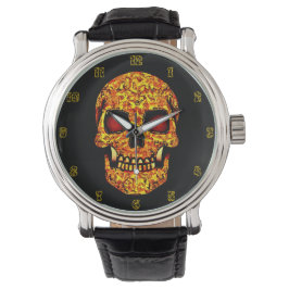 Reloj De Pulsera Calavera espantosa de Halloween con ojos sangrient