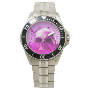 Reloj De Pulsera Calavera Morada en Agua