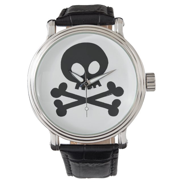 Reloj De Pulsera Calavera negra (Anverso)