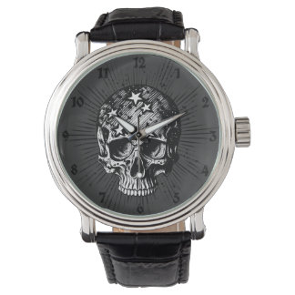 Reloj De Pulsera Calavera y estrellas III