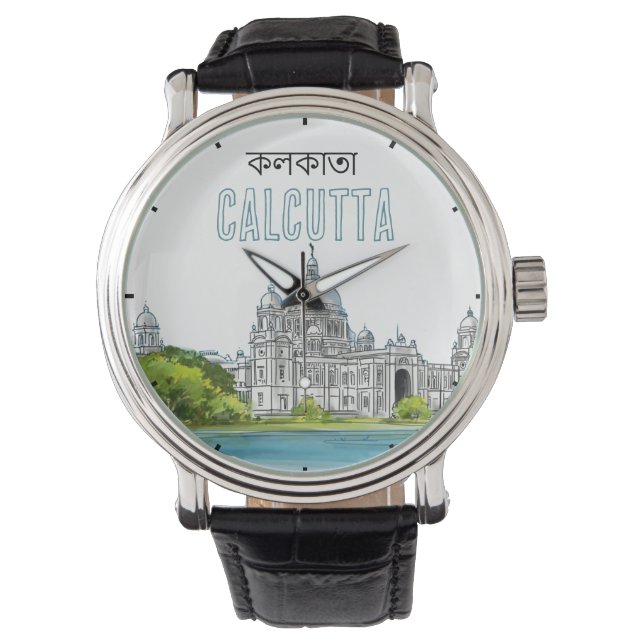 Reloj De Pulsera Calcuta "Victoria Memorial" Kolkata Bengali (Anverso)