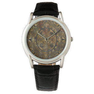 Reloj De Pulsera Calendario azteca Arte folclórico
